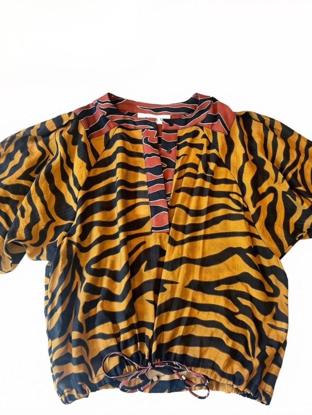 BURU Animal Print Blouse Size Size L NWT